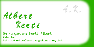 albert kerti business card